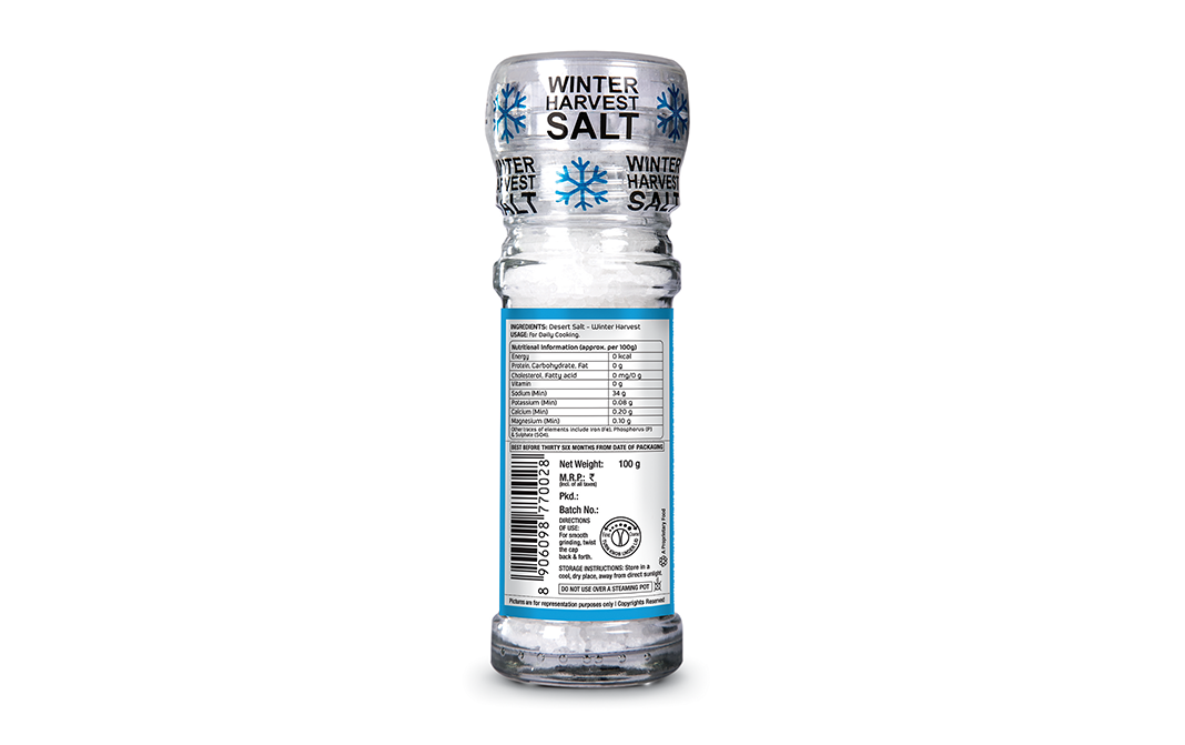 Lunn Desert Salt Winter Harvest   Glass Bottle  100 grams